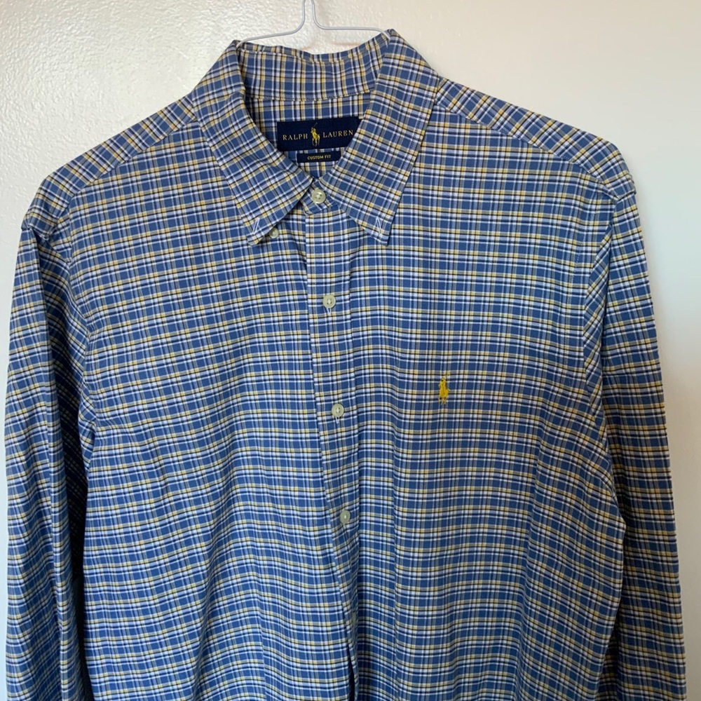 Ralph Lauren Blue, Yellow, White Plaid Long Sleeve